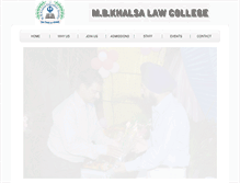 Tablet Screenshot of mbkhalsalawcollege.com